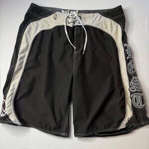 Lost Boardshorts Men's 36 Swim Trunks Black Board Shorts Surfing Beach